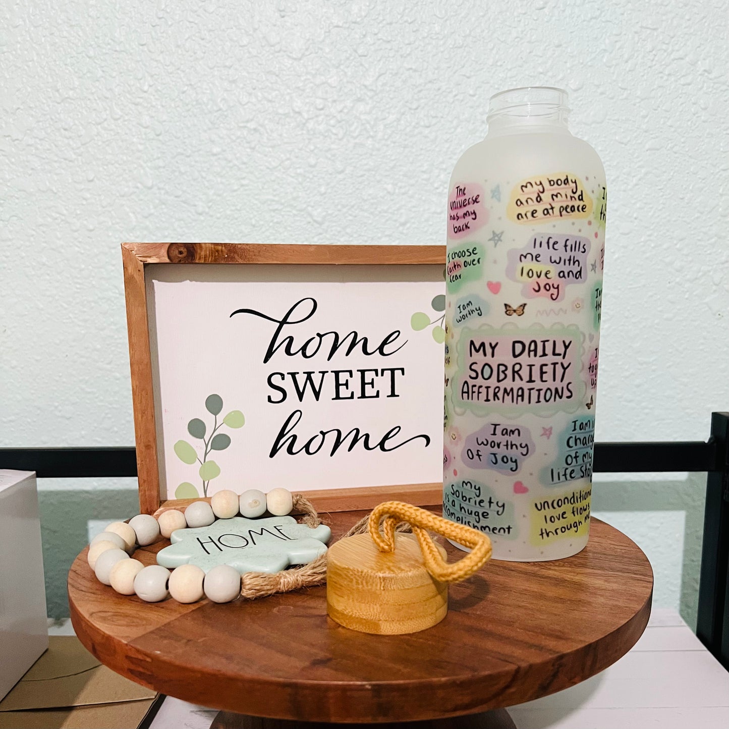 Daily Sobriety Affirmations Water Bottle