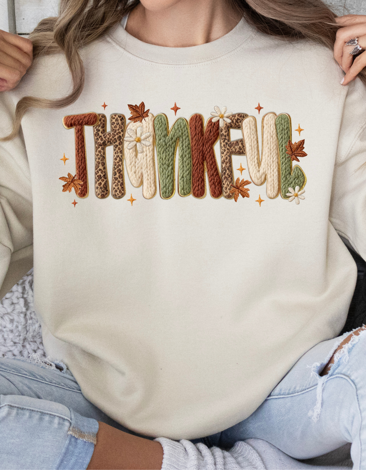 THANKFUL (CROCHET LOOK)