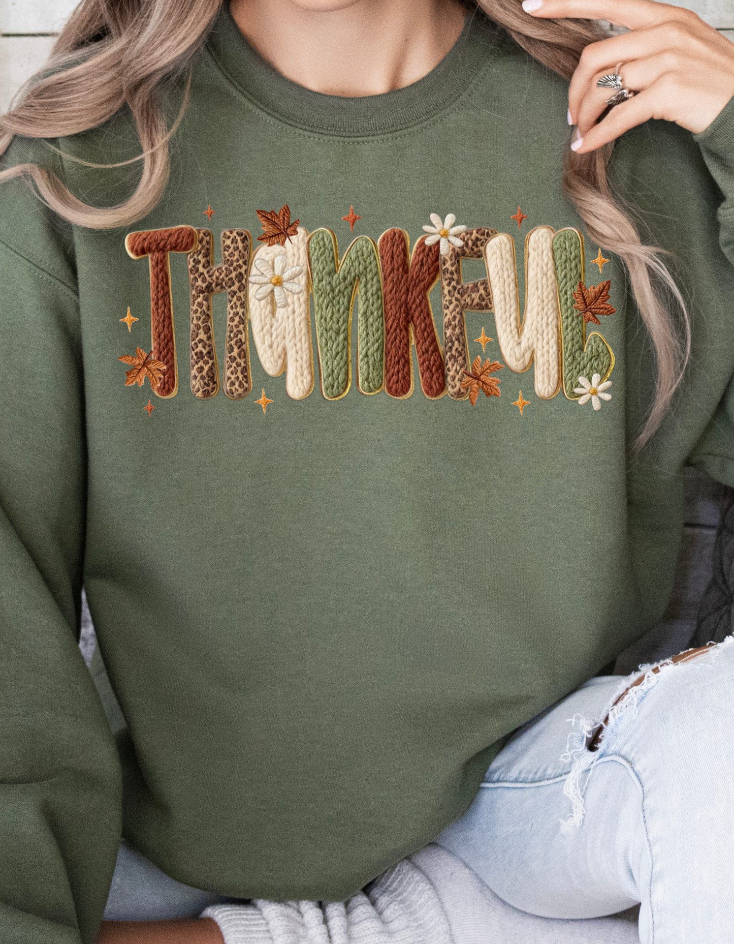 THANKFUL (CROCHET LOOK)